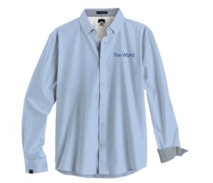 World Men's Eco Woven Wrinkle-free Travel Shirt