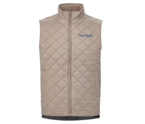 World Men's Diamond Quilted Travel Vest